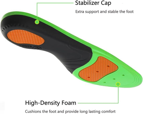 High Arch Support Insoles for Men and Women, Orthotic Shoe Inserts for High Arch,Plantar Fasciitis,Flat Feet,Foot Pain...
