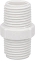 20Pack 1/2 Inch PVC Nipple Male Thread Coupling Adapter Connector (Male x Male) 1/2" PVC NPT Male Thread Coupling Pipe Fitting for Thread plumbing...