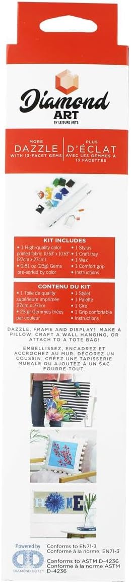DIAMOND ART BY LEISURE ARTS Diamond Painting Kits for Adults 8"X8" Beginner Sunflower, Full Drill, Art Kits, Dimond Art, for Adults, Kit...