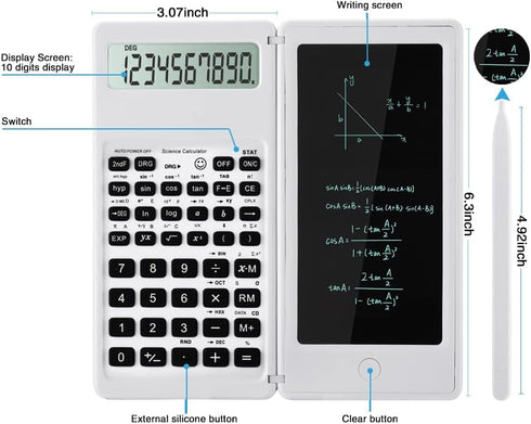 Scientific Calculators?Lvesunny Multifunctional Scientific Calculator with Notepad, 10-digit Large Screen, Perfect School Supplies for Students, I...