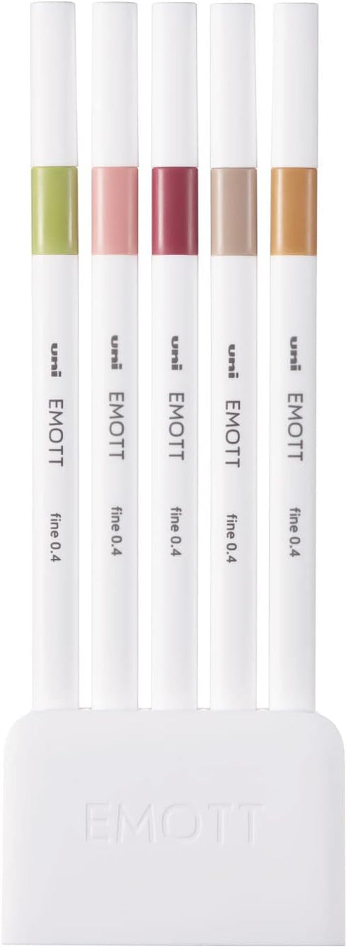 Uni EMOTT 5 Colors Set No.10, Botanical Color (PEMSY5C.NO10)...