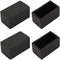 uxcell 4pcs Furniture Desk Chair Protector 20mmx40mm Square Rubber Leg Tip Cap Black...