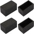 uxcell 4pcs Furniture Desk Chair Protector 20mmx40mm Square Rubber Leg Tip Cap Black...