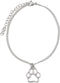 It's All About...You! 7.5” - 9.5” Stainless Steel Ankle Bracelet with Alloy Puppy Paw 53A...