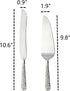 Dicunoy 2 PCS Wedding Cake Knife and Server Set, Silver Cake Cutting Set, Vintage Engraved Cake Cutter and Elegant Serving Spatula for Birthday, P...