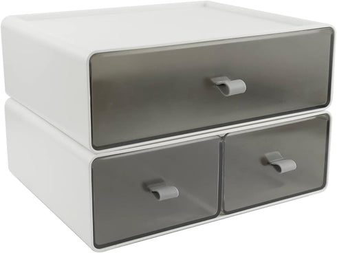 Desk Drawer Storage Box, Stackable Design, Stationery/Office Supplies Organizer, Plastic Cosmetic Organizer.For Stationery/Office Supplies/School/...