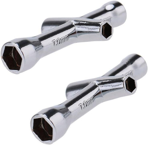 ShareGoo 2 Pack 4mm 5mm 5.5mm 7mm Cross Wrenches Maintenance Tool ,Small Sleeve Hex Socket Wheel Spanner for RC Model Car Truck Buggy...