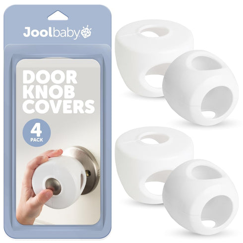 Jool Baby Door Knob Child Safety Covers (4 Pack) Prevent Kids from Opening Doors – Easy to Install...