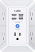 5-Outlet Surge Protector Wall Charger with 4 USB Ports - 1680J Multi Plug for Home, Office, Travel...