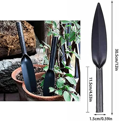 Willow Leaf-Shaped Garden Trowel Tool 12-inch Hand Shovel High-Carbon Steel Material One-Piece Forged Heavy Duty Manual Tool Potting Digging Trans...