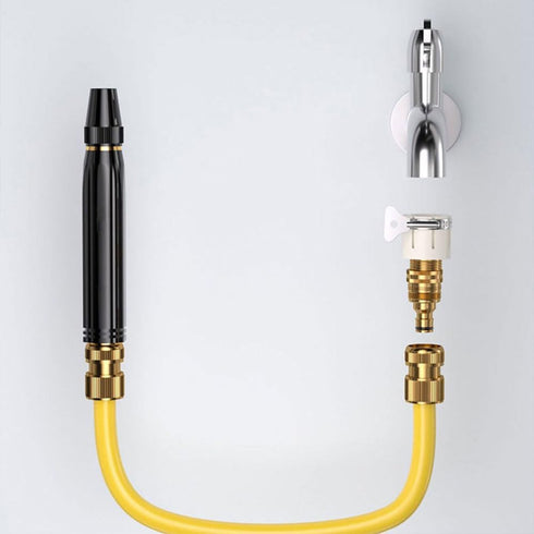 2024 NEW Upgrade Car Washing Water Gun Garden Hose Nozzle Sprayer, Metal High Pressure Leak-proof Water Hose Nozzle with 3 Adjustable Spray Patter...