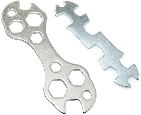2pcs Steel Galvanized Multi-hole Bicycle Cycle Mountain Bike Wrench Portable Multi-functional Bike Repair Tool...