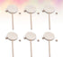 EXCEART Baby Toy 6pcs Wooden Musical Rattle Toy Unfinished Wooden Rattle-Drum Round Corner Handcraft Baby Shaking Drum Early Educational Toy for K...