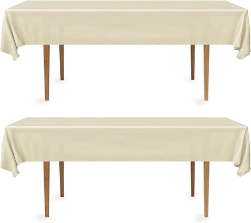 DecorRack 2 Rectangular Tablecloths BPA-Free Plastic, 54 x 108 inch, Dining Table Cloth, Rectangle Table Cover for Parties, Picnic, Camping and Ou...