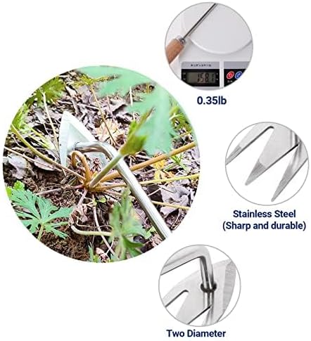SWANSOFT Stainless Steel Weed Puller, Manual Hand Weeder Tool, Garden Weeding Tool for Yard...