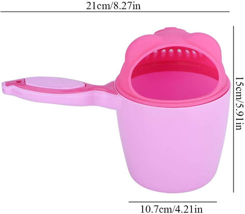 ViaGasaFamido Baby Shampoo Rinse Cup Waterfall Spout Rinse Cup Sprinkler Cute Bear Shape Shower Water Scoop Head Washing Shampoo Rinse Cup Bath Ri...