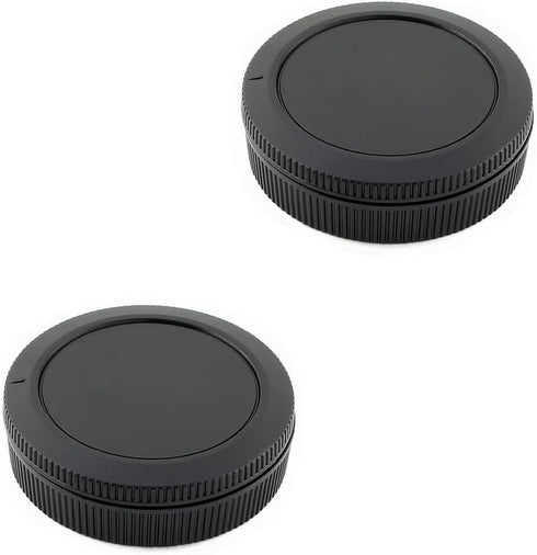 2 Pack Rear Lens Cap and Camera Body Cap Cover Kit for Canon EOS R50 R10 R8 R7 R6 R6 Mark II R5C R5 R3 RP R Ra RF Mount mirrorless Cameras...