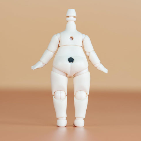 YMY Pear shaped Doll Body 1/12 scale Cute fat Action figure Suitable for YMY 1/12 1/8 BJD GSC doll head ?Honey Peach?...