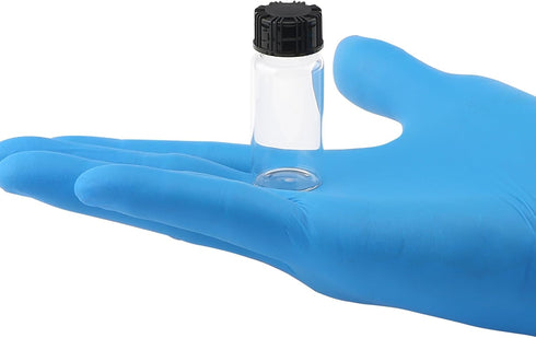 0.3 Oz Clear Glass Vials with Screwcap Empty Bottles Liquid Sample Glass Bottles for Travel, Pack of 10...