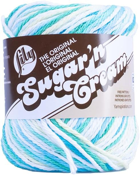 Craft County 100% Cotton Yarn Medium (Size 4) – Weaving, Knitting, and Crochet – Bright Ombre (95 Yards)...