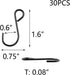 T Tulead 30PCS S-Hooks Small Metal Hanging Hooks 1.6" Black for Bedroom,Bathroom,Kitchen,Office...