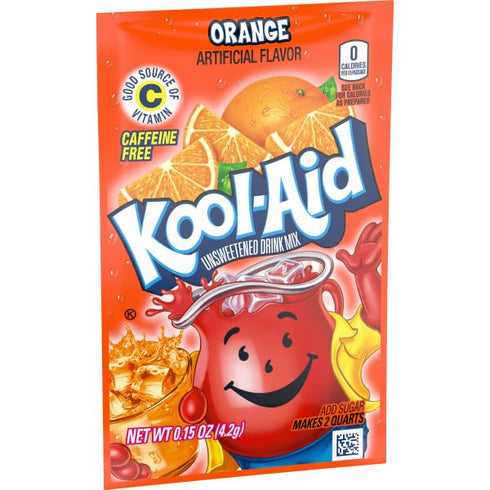 Kool-Aid Unsweetened Soft Drink Mix, Orange, 15OZ, 48 CT...