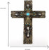 Comfy Hour Faith and Hope Collection Polyresin Wall Hanging Cross (Multi-Color)...