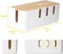 Cable Management Box by Baskiss, 12x5x4.5 inches, Wood Lid, Cord Organizer for Desk TV Computer USB Hub System to Cover and Hide & Power Strips & ...