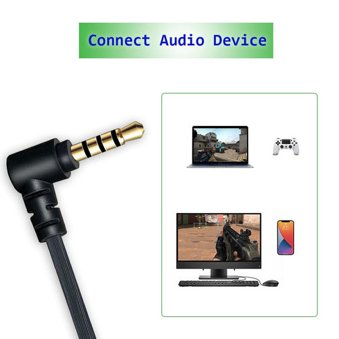 Replacement Audio Aux Cable for Razer BlackShark V2 Pro wireless Gaming headsets (Black)...