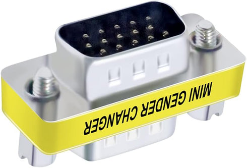 DTECH 3-Pack VGA Connector Female to Female Gender Changer Male to Female Adapter, Male to Male Coupler...