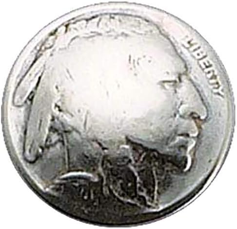 Nickel Genuine Indian-Head Coin Button Pack of 4 Findings...