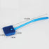 Double-Sided Fish Tank Aquarium Cleaning Sponge Brush with Non-Slip Handle Blue...