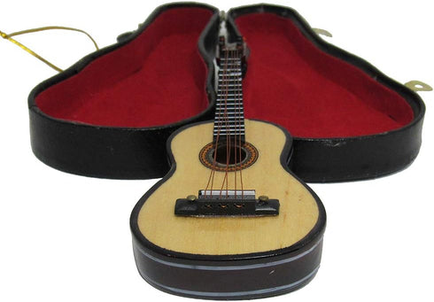 Kurt Adler J4544 5.52" Wood Pearlized Guitar Ornament...