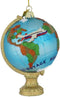 Kurt Adler Noble Gems Globe with Airplane Christmas Ornament...