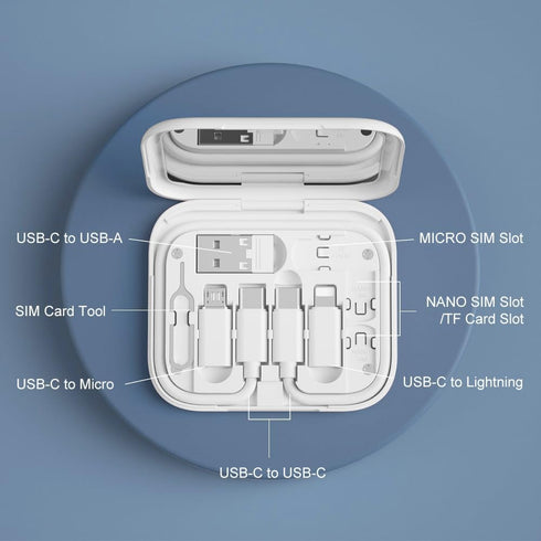 USB-C to USB Adapter, USB C to Lighting Cable Box Contains Makeup Mirror/USB C Cable/Micro USB to USB C/USB A to USB C, Cell Phone OTG Adapters fo...
