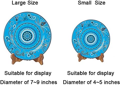 kio 2pcs Wooden Plate Stands for Display, 5inch?7inch Plate Holder Display Stand, Photo Art Stand Holder Display,Durable,Black...