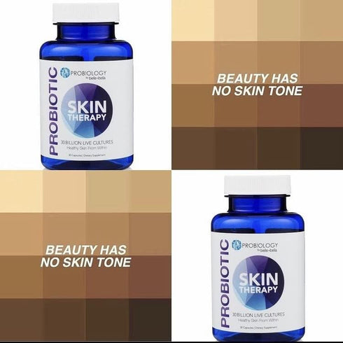 Belle and Bella Probiotic Skin Therapy for Clear Skin | Dual Action Prebiotic + Probiotic | Beauty from Within | 30 Billion CFU | 10 Scientificall...