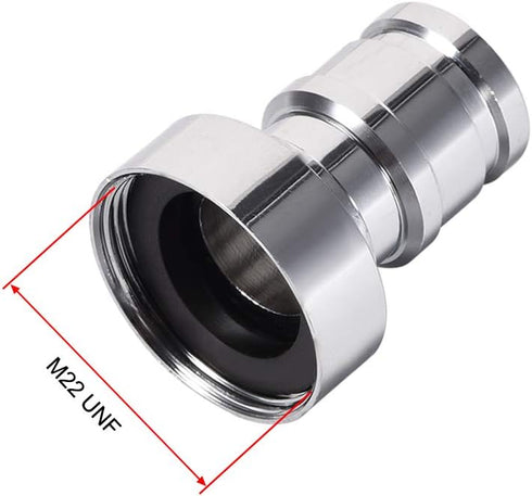 uxcell Brass Faucet Tap Quick Connector M22 UNF Female Thread Hose Pipe Socket Adapter Fitting for Dishwasher Washing Machine...