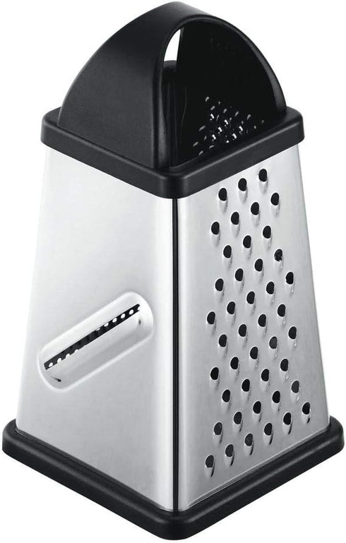 Jean-Patrique Stainless Steel Cheese Grater with Handle - Four-Sided Box, Dishwasher Safe - Pasmesan Cheese Shredder, Citrus Zester...