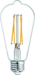 GE Vintage Style LED Light Bulbs, 60 Watt, Clear Finish, ST19 Edison Style Bulbs (2 Pack)...