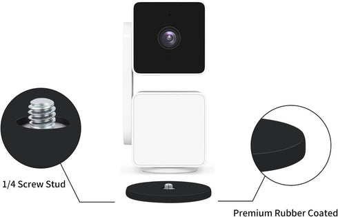 Magnetic Mount Base Compatible with WYZE Pan V3 V2 Security Camera and More Device with a 1/4" Thread, Magnetic Mounting Base Rubber Coated Magnet...