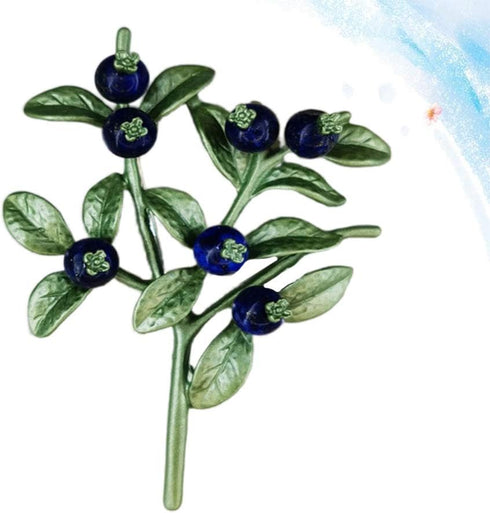 Holibanna Enamel Pin Floral Brooches Retro Blueberry Branch Enamel Lapel Pin Women Breastpin Collar Pin Corsages Scarf Badges Costume Jewelry for ...