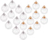 PH PandaHall 30 Pcs 14mm Mini Empty Clear Glass Globe Bottle Wish Ball Bottles DIY Pendant Charms with 30 Pcs 8mm Cap Bails for Earring Necklace J...