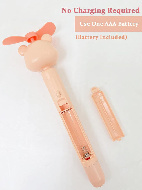 Mini Portable Fan, Personal Mini Handheld Fan, Replaceable Battery Small Pocket Fan, Adorable Cartoon Little Fan for Travel Indoor Outdoor, Summer...