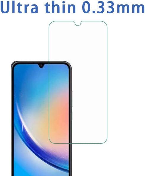 (2 Pack) Designed for Samsung Galaxy A34 5G Tempered Glass Screen Protector 9H Anti Scratch HD Clear Bubble Free...