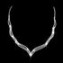 Bride Wedding Crystal Necklace Earrings Set Silver Bridal Choker Necklaces Jewelry for Women and Girls...