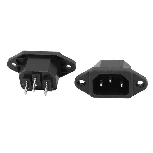 uxcell 4 Pcs AC 250V 10A IEC 320 C14 Panel Mount Plug Adapter Power Connector Socket...