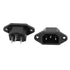 uxcell 4 Pcs AC 250V 10A IEC 320 C14 Panel Mount Plug Adapter Power Connector Socket...