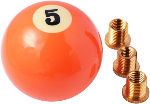 Billiard Ball Stick Shift Knob Orange 5 Gear Shift Knobs Marbling Pool Ball Shifter Lever Knob Fit Most Automatic Manual Car Tuck Transmission Veh...