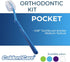 Orthodontic Kit Pocket - Compact and Complete Oral Care Set with Toothbrush, Floss, Wax, Threaders, Interdental Brush, and Case - Available in Cle...